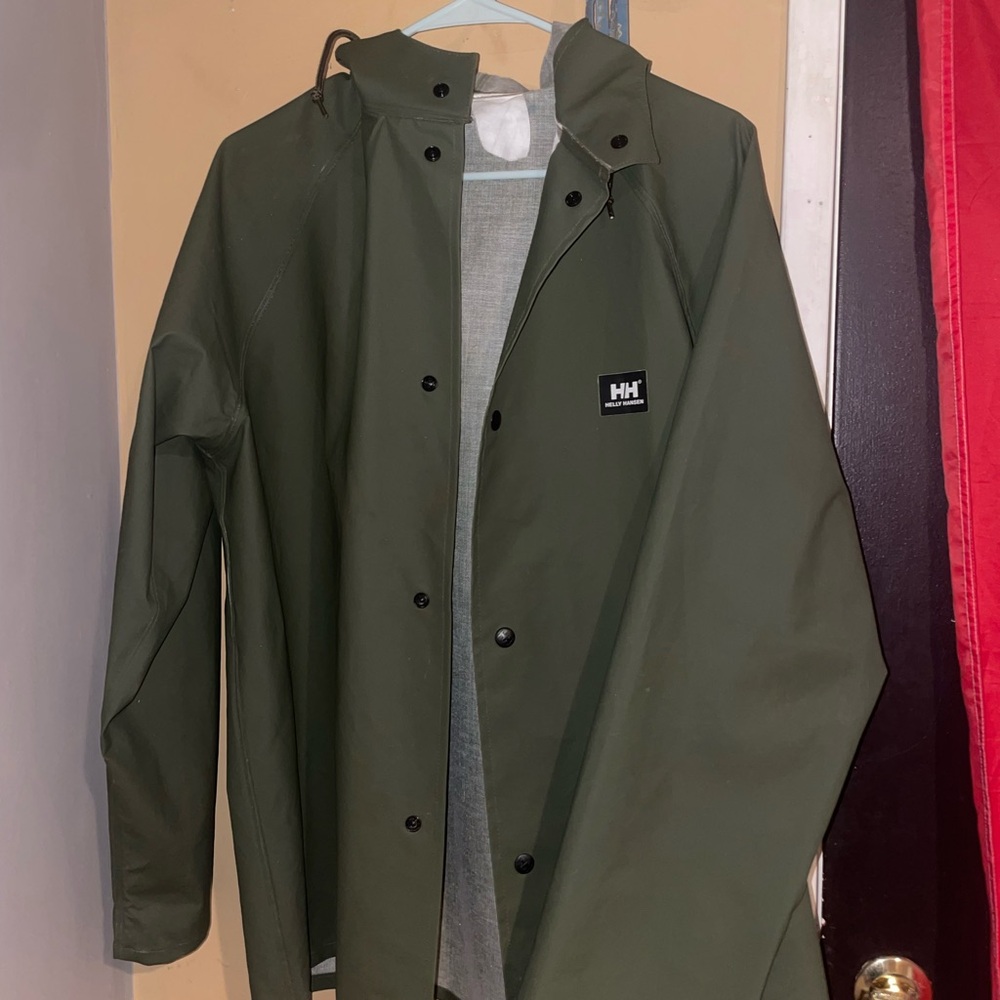 Helly Hansen Olive Raincoat for Men